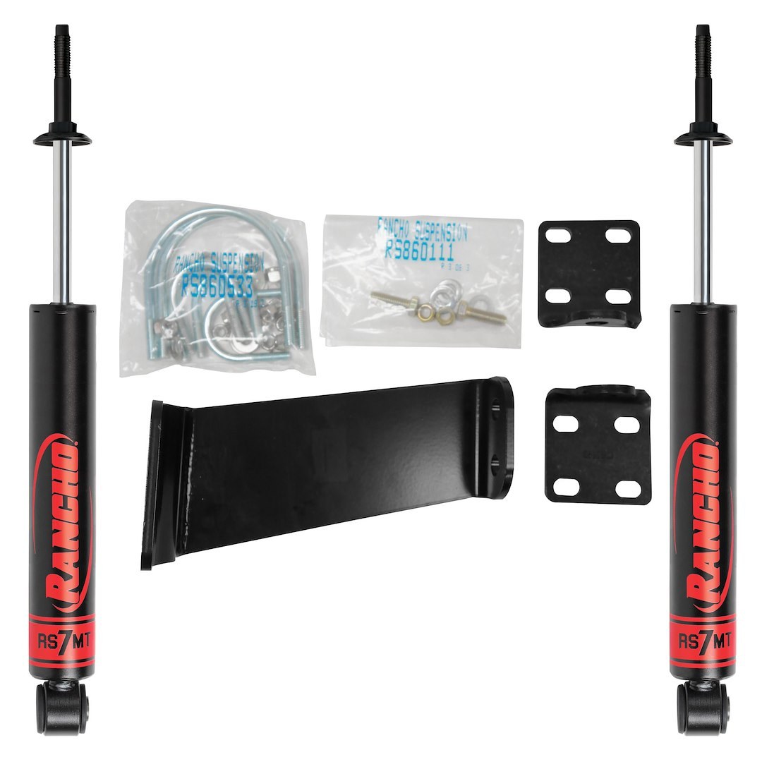 Rancho Steering Stabilizer, RS7000MT ™, Steel, Dual, With 2 Steering Stabilizers/ Steering Stabilizer Bracket/ Mounting Hardware, Set of 2 – RS98517