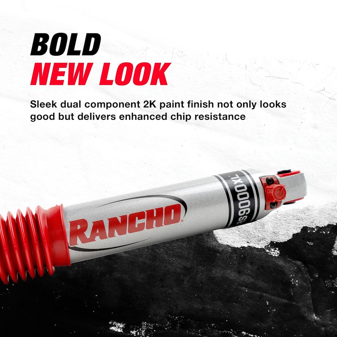 Rancho Shock Absorber, RS9000XL, Nitrogen Gas Charged, Adjustable Valving, With Shock Boots, Single – RS994043