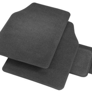 Rubberqueen Floor Mat, Universal 25-1/2 Inch Length X 16-1/4 Inch Width Front/ 10-1/2 Inch Length X 15-3/4 Inch Width Rear, Beige – 70533