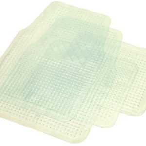 Rubberqueen Floor Mat, Universal 24-3/4 Inch Length X 16-3/4 Inch Width Front/ 13 Inch Length X 16-1/2 Inch Width Rear, Beige, Ultra-Rubber – 70613