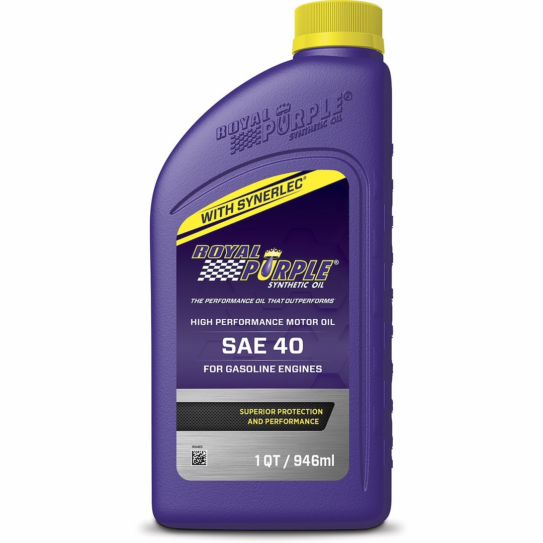 Royal Purple Oil, Heavy Duty, SAE 40, Synthetic, 1 Quart Bottle, Single – 01040