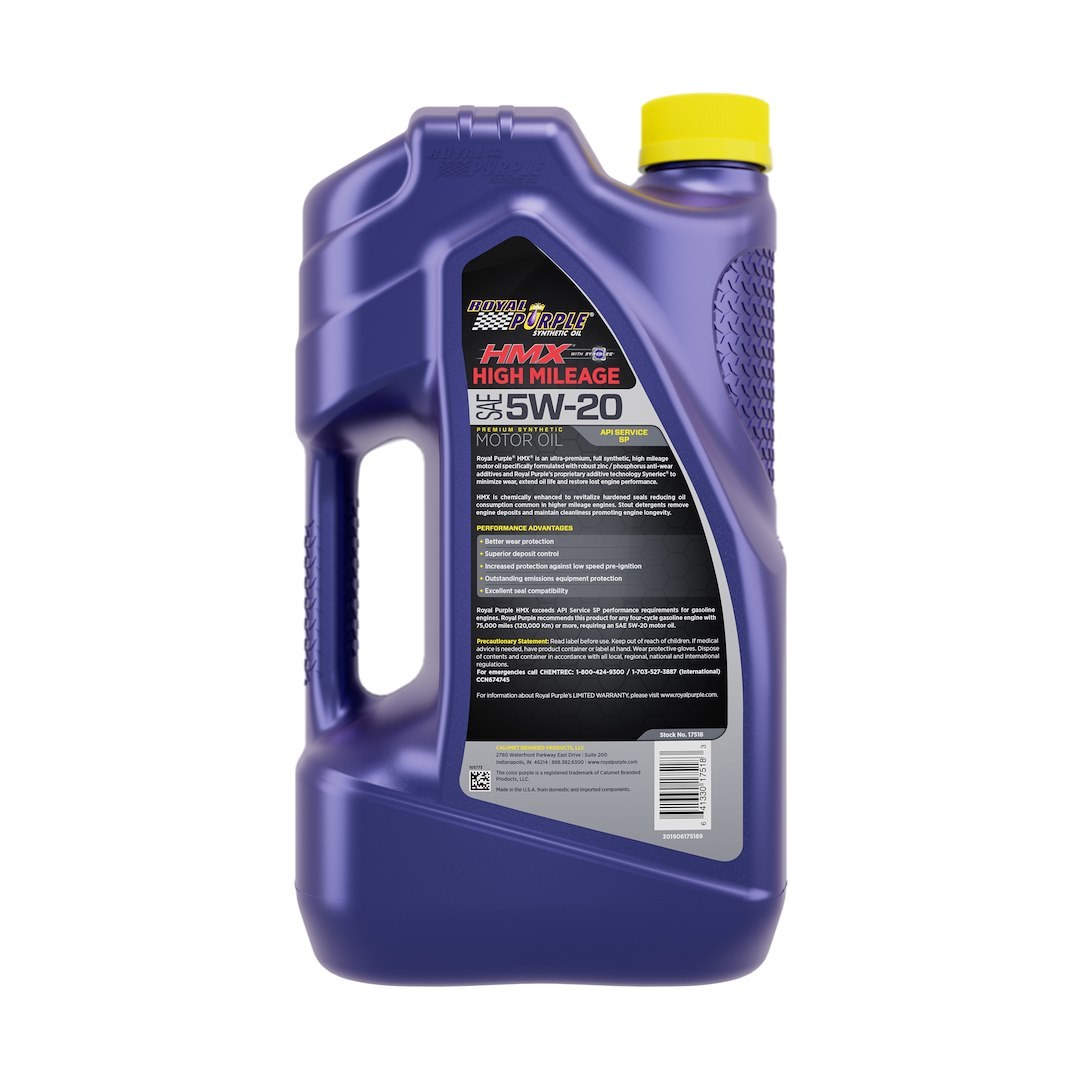 Royal Purple Oil, Hmx ®, SAE 5W-20, Synthetic, 5 Quart Bottle, Single – 17518