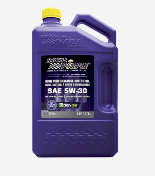 Royal Purple Oil, SAE 5W-30, Synthetic, 5 Quart Bottle, Single – 20530