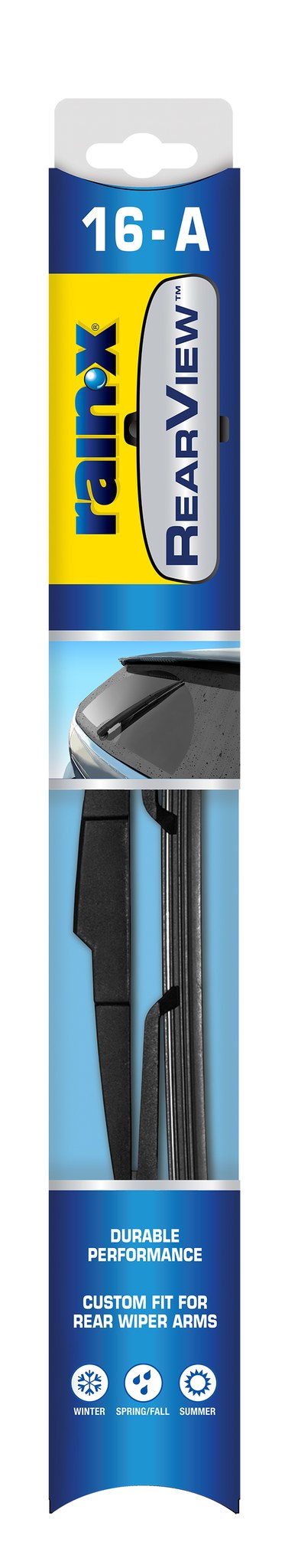 Rain X Windshield Wiper Blade, Rearview ™, 16-A Blade Type, 16 Inch Length, Single – 850023