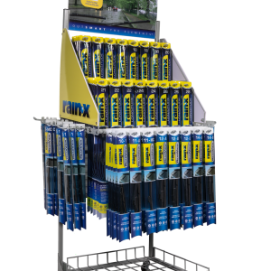 Rain X Point of Purchase Display, Rx Pro, Wiper Blade Display, Multi-Sided Rolling Rack – 890288PA