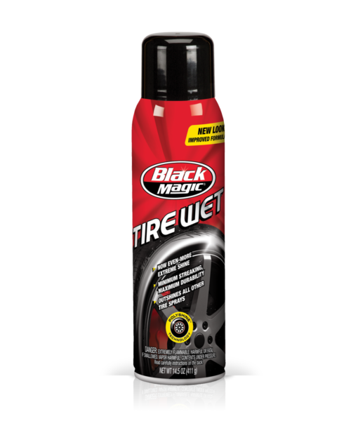 Rain X Tire Dressing, Black Magic ® Tire Wet®, Used to Leave Tires Looking Wet/ Black and Glossy, 14.5 Ounce Bottle – BC23220