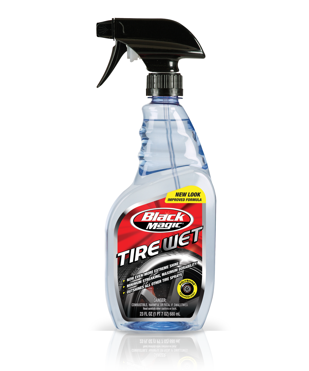 Rain X Tire Dressing, Black Magic ® Tire Wet®, Used to Leave Tires Looking Wet/ Black and Glossy, 23 Ounce Bottle – BM23