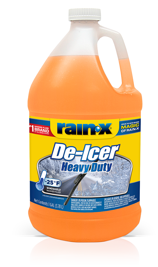 Rain X Windshield Washer Fluid, With De Icer and Rain Repellant Additives, Effective to – 25 Degree Fahrenheit, Orange, 1 Gallon Jug/ Single – RX68106