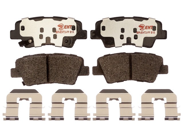 Raybestos R-Line Brake Pad, Element3™, Fmsi Number D1445, Hybrid Technology, Includes Mounting Hardware – EHT1445H