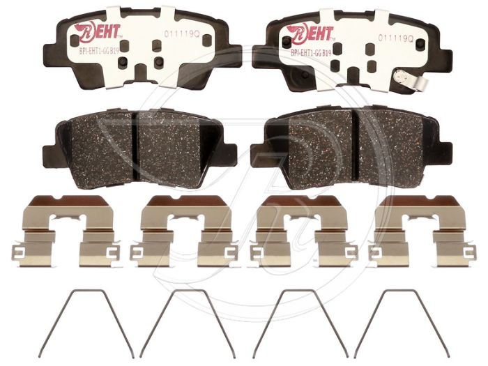 Raybestos R-Line Brake Pad, Element3™, Hybrid Technology, 0.583 Inch Thickness, With Mounting Hardware – EHT1848H