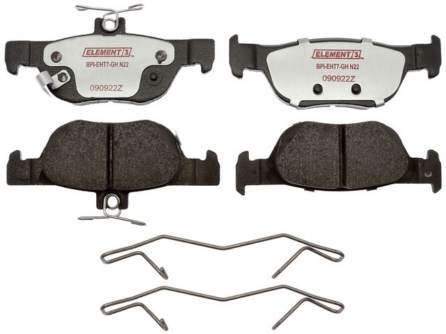 Raybestos R-Line Brake Pad, Element3™, Fmsi Number D2219, Hybrid Technology, Single, With Mounting Hardware, 0.520 Inch Thickness – EHT2219H