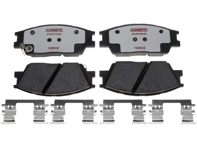 Raybestos R-Line Brake Pad, Element3™, Fmsi Number 9522, Hybrid Technology, Set of 4, With Tabbed Pad Shims and Pad Wear Sensor – EHT2285H