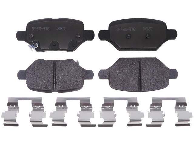 Raybestos R-Line Brake Pad, Ceramic, Fmsi Number D2168-9412, Slotted, 0.660 Inch Thickness, With Wear Sensor/ Mounting Hardware – MGD2168CH