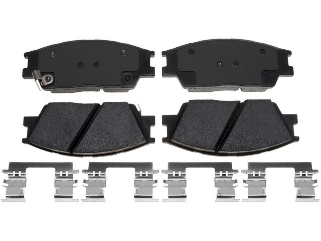 Raybestos R-Line Brake Pad, Fmsi Number 9522, Ceramic, Set of 4, With Tabbed Pad Shims and Pad Wear Sensor, 55.31 Millimeter Pad Height – MGD2285CH