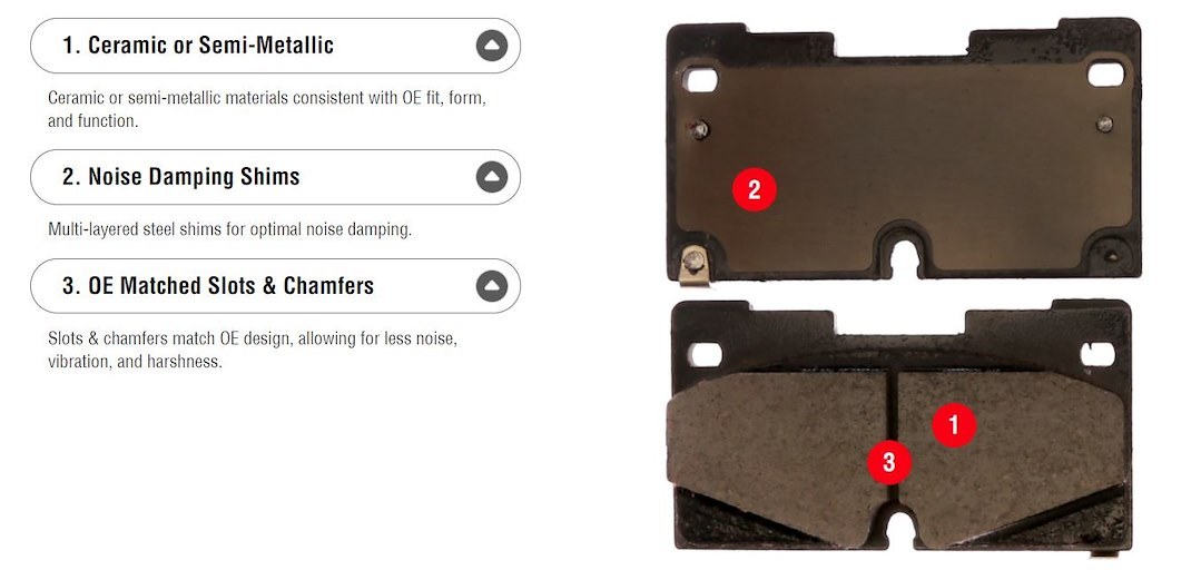 Raybestos R-Line Brake Pad, Ceramic, Includes Mounting Hardware – MGD506CH
