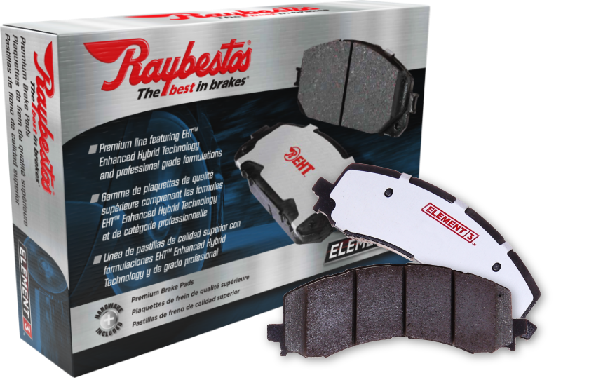 Raybestos R-Line Brake Pad, Element3™, Fmsi Number D2225-9464, Metallic, Set of 4, With Mounting Hardware – PGD2225M