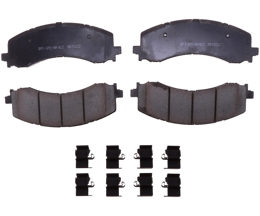Raybestos R-Line Brake Pad, Specialty – Truck, Fmsi Number D2383-9350, Ceramic, Set of 4, With Mounting Hardware – SP2383TRH