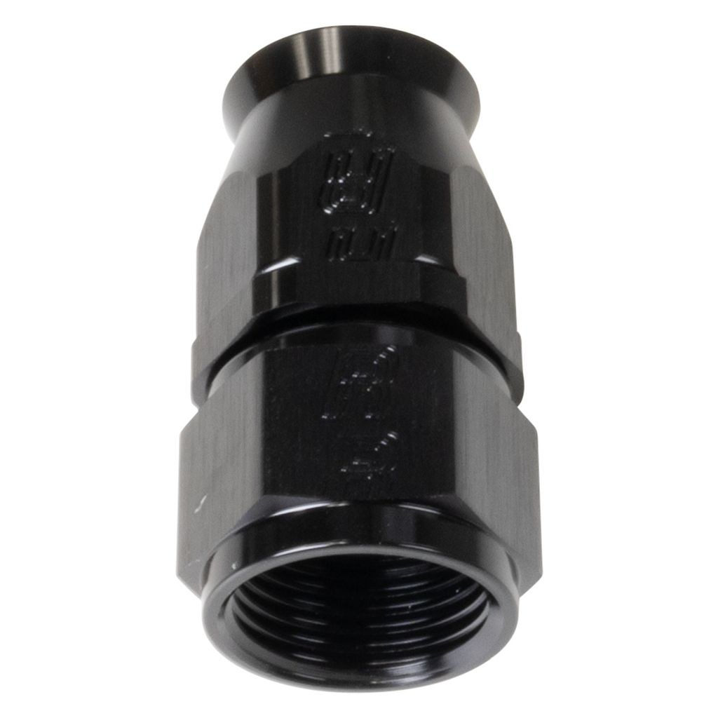 Russell Performance Hose End Fitting, -12 AN Hose, -12 AN Outlet, Straight, Anodized, Black, Aluminum, Single – 550653