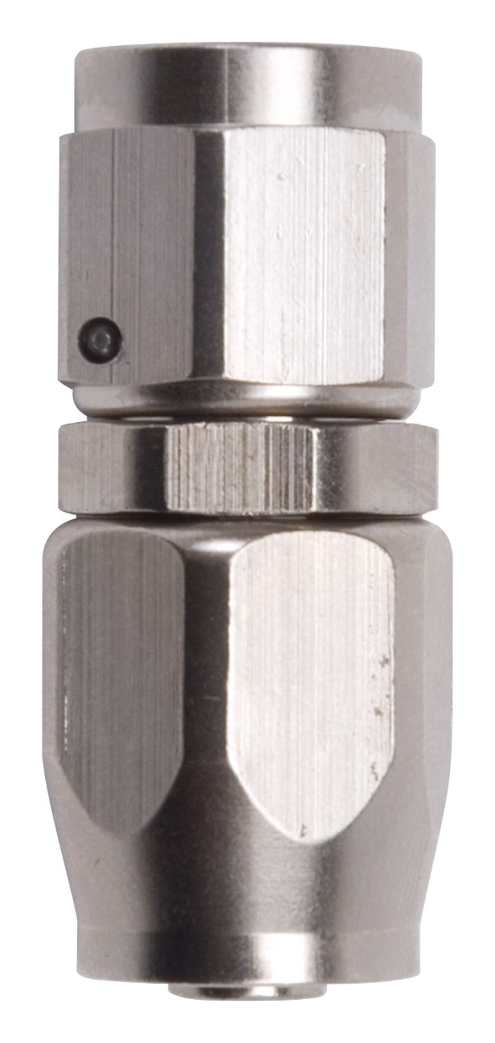 Russell Performance Hose End Fitting, Full Flow, -4 AN Hose, -4 AN Outlet, Straight, Endurashine ™ Silver, Aluminum, Single – 610011