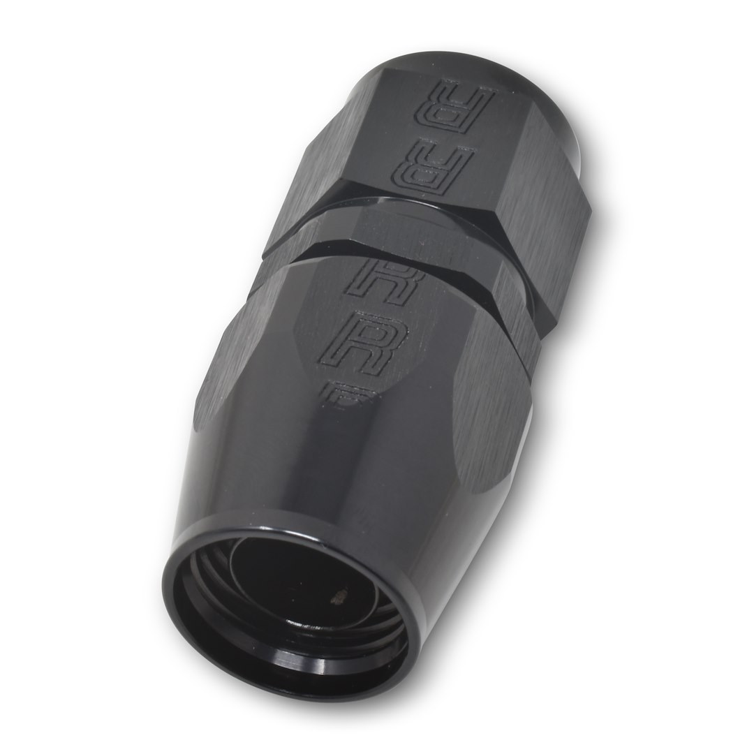 Russell Performance Hose End Fitting, Full Flow, -6 AN Hose, -6 AN Outlet, Straight, Anodized, Black, Aluminum, Single – 610025