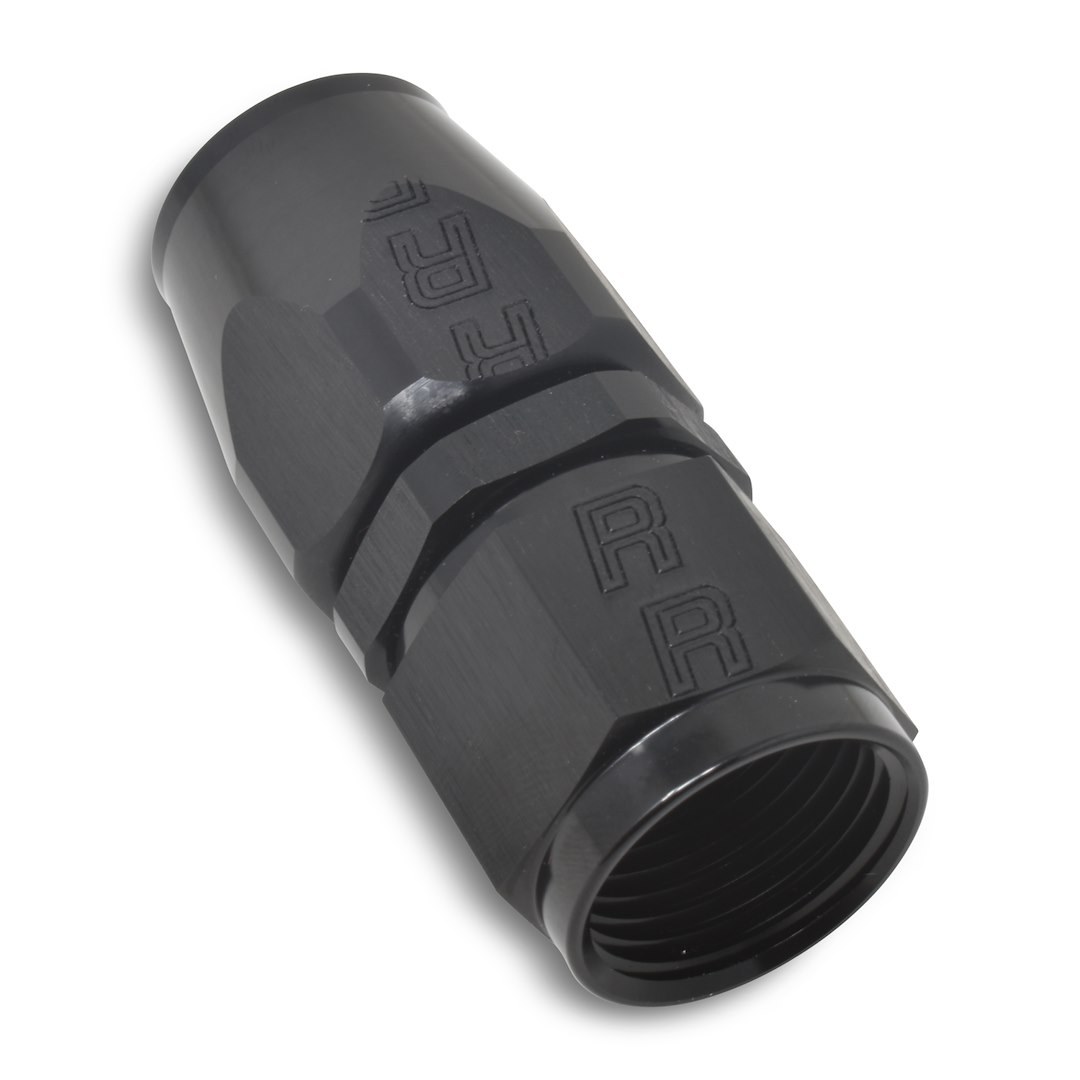 Russell Performance Hose End Fitting, Full Flow, -6 AN Hose, -6 AN Outlet, Straight, Anodized, Black, Aluminum, Single – 610025