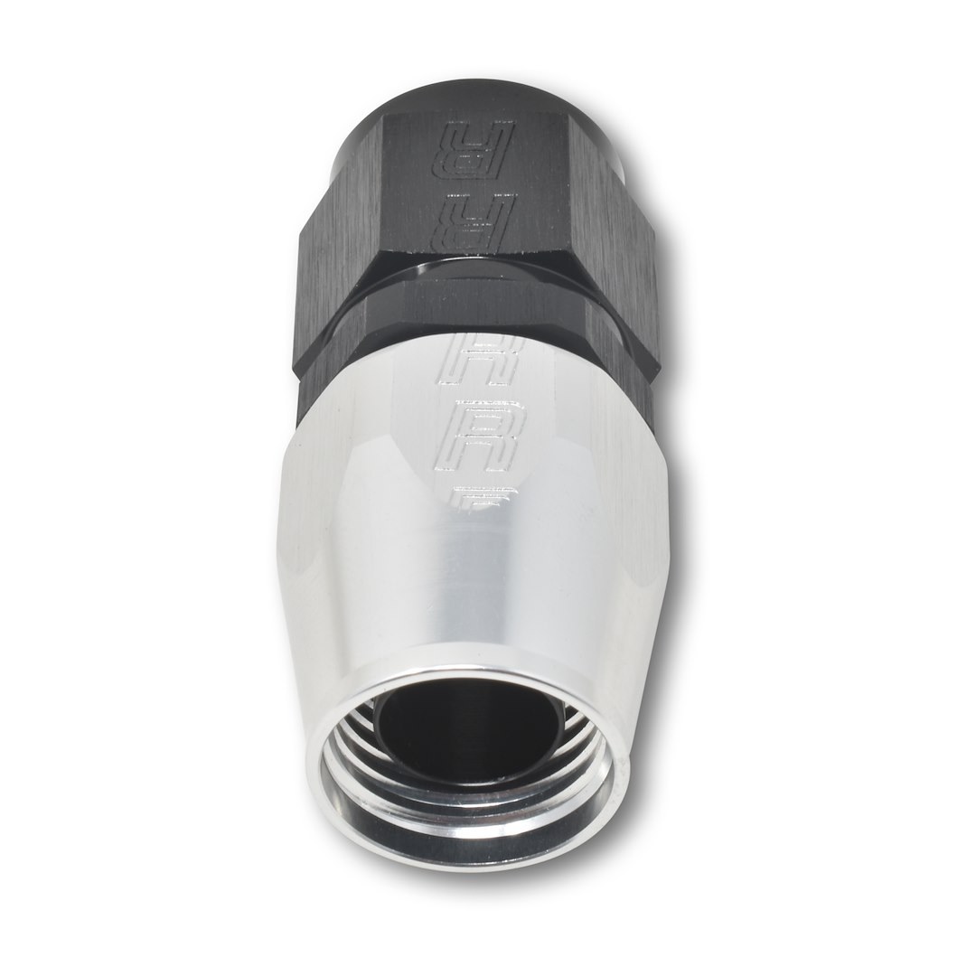 Russell Performance Hose End Fitting, Full Flow, -8 AN Hose, -8 AN Outlet, Straight, Anodized, Black/Silver, Aluminum, Single – 610033