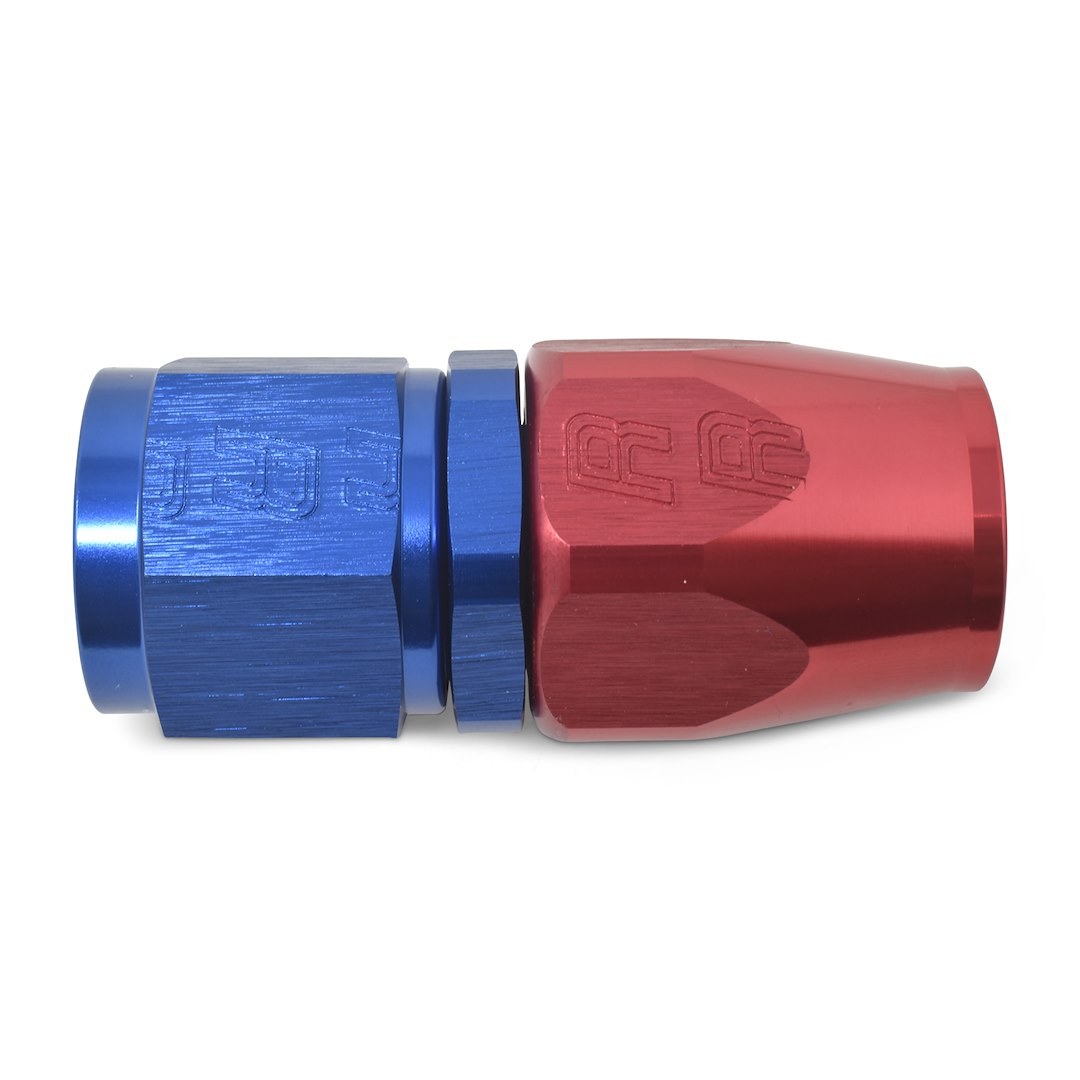 Russell Performance Hose End Fitting, Full Flow, -10 AN Hose, -10 AN Outlet, Straight, Anodized, Red/Blue, Aluminum, Single – 610040