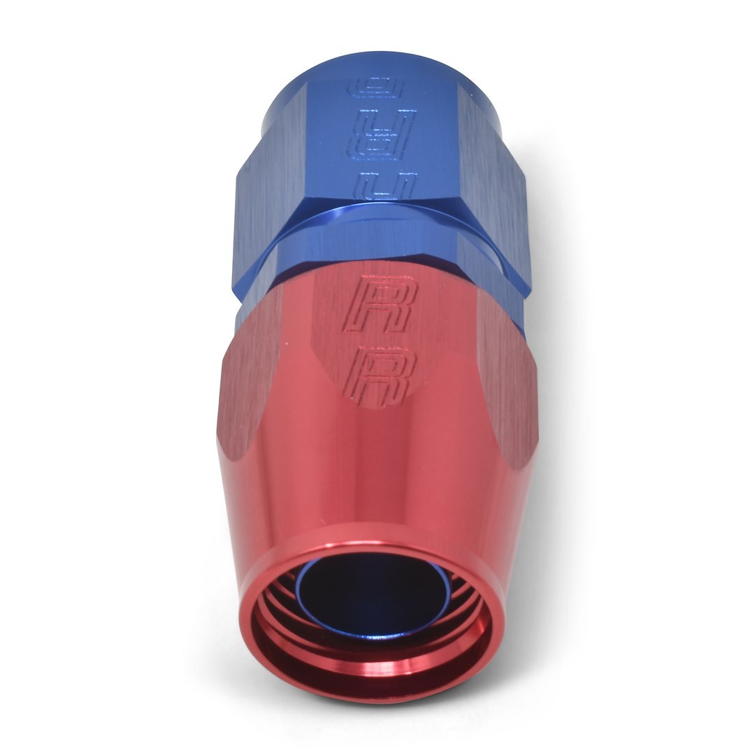 Russell Performance Hose End Fitting, Full Flow, -10 AN Hose, -10 AN Outlet, Straight, Anodized, Red/Blue, Aluminum, Single – 610040