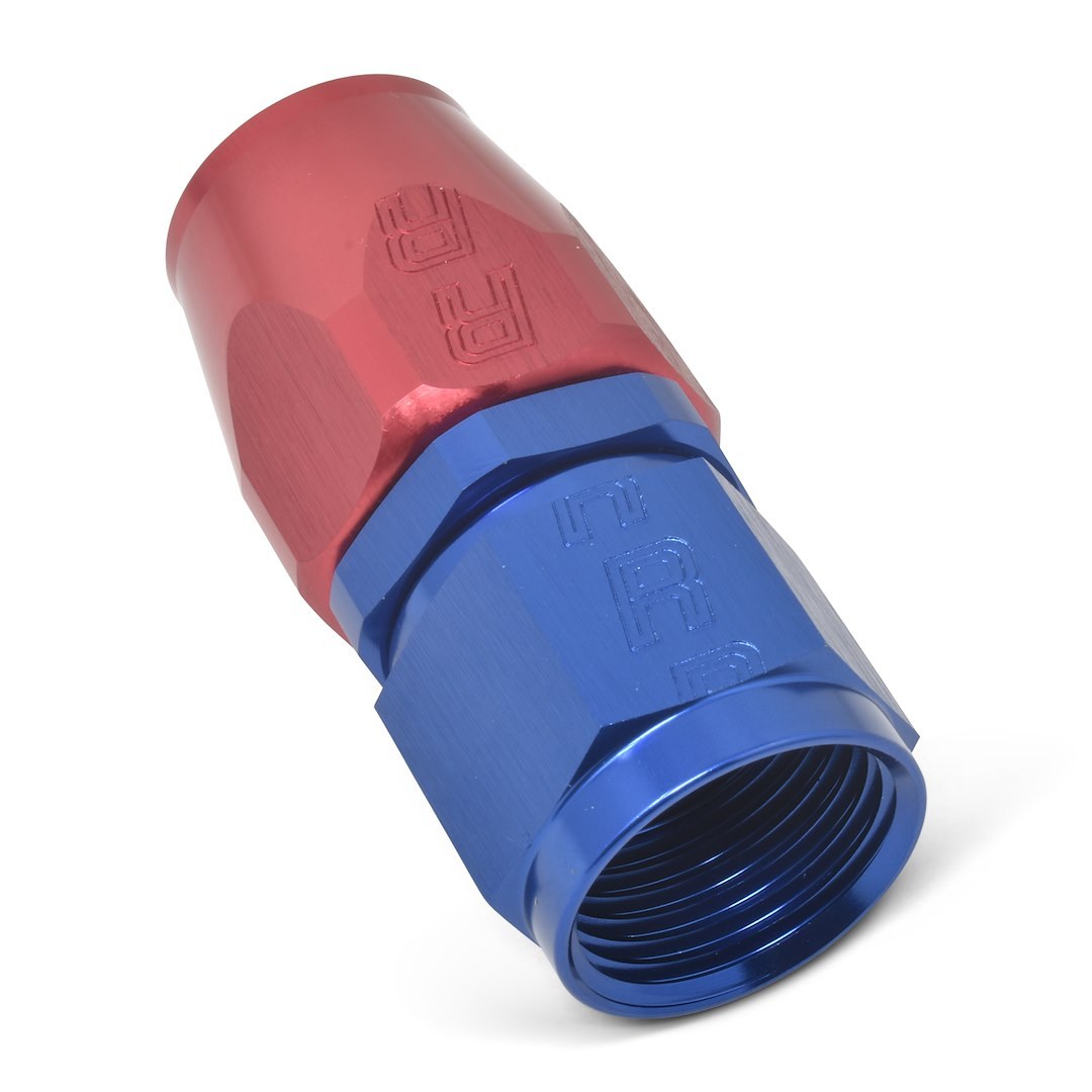 Russell Performance Hose End Fitting, Full Flow, -10 AN Hose, -10 AN Outlet, Straight, Anodized, Red/Blue, Aluminum, Single – 610040