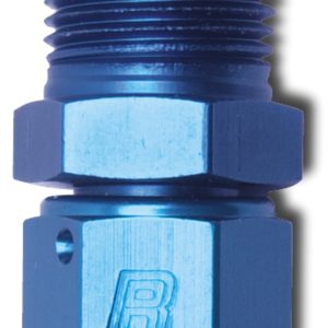 Russell Performance Adapter Fitting, -8 AN Female to 3/8 Inch Male NPT, Anodized, Blue, Aluminum, Single – 614218