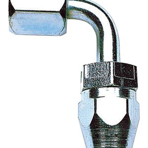 Russell Performance Hose End Fitting- Power Steering, Powerflex, -10 AN Hose, -10 AN Outlet, 90 Degree, Endurashine ™ Silver, Aluminum – 620521