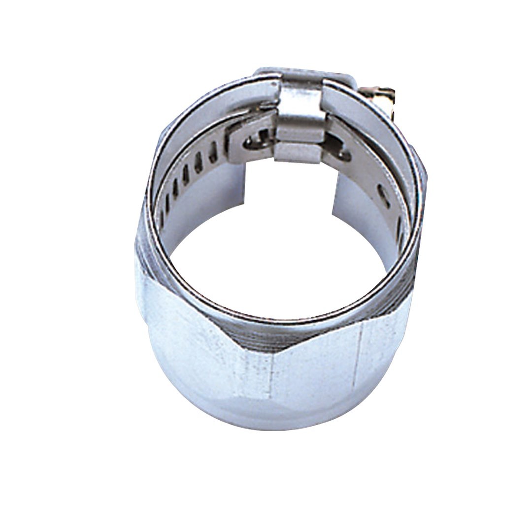 Russell Performance Hose End Fitting Clamp, 6AN, Chrome, Aluminum, Single – 622260