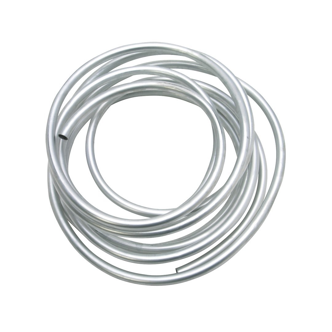 Russell Performance Fuel Line, 25 Foot Length, 3/8 Inch Outside Diameter, Natural Aluminum, Up to 250 PSI Maximum Pressure – 639480