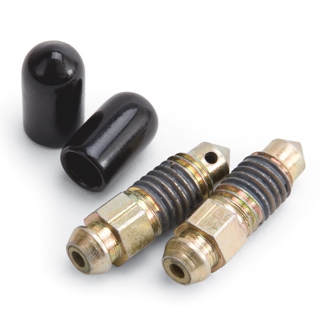 Russell Performance Brake Bleeder Screw, Speed Bleeder, With Check Valve, 8 X 1.25 Millimeter Threads, 24 Millimeter Length, Set of 2 – 639520