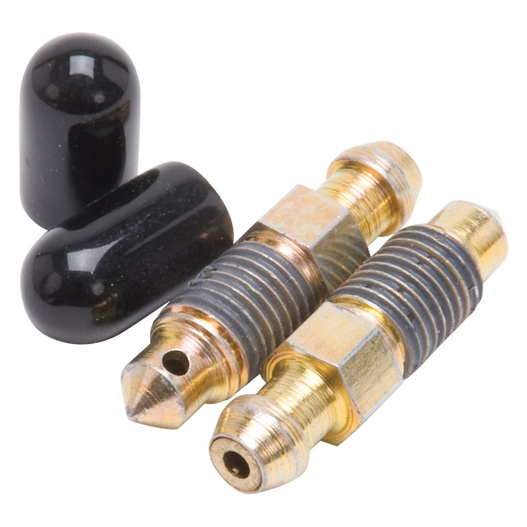 Russell Performance Brake Bleeder Screw, Speed Bleeder, With Check Valve, 8 X 1.0 Millimeter Threads, 34 Millimeter Length, Set of 2 – 639550