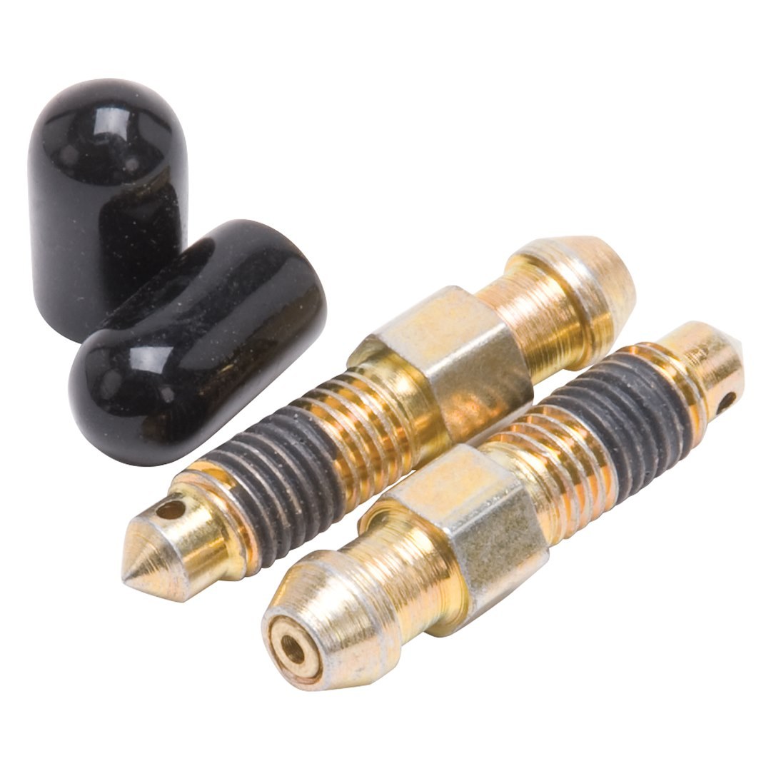 Russell Performance Brake Bleeder Screw, Speed Bleeder, With Check Valve, 7 X 1.0 Millimeter Threads, 34 Millimeter Length, Set of 2 – 639570