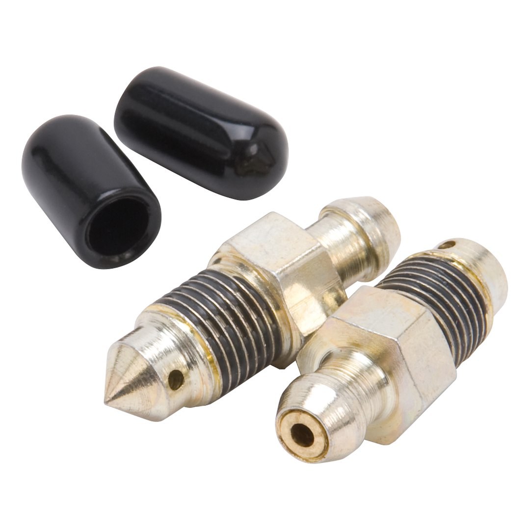Russell Performance Brake Bleeder Screw, Speed Bleeder, With Check Valve, 10 X 1.0 Millimeter Threads, 33 Millimeter Length, Set of 2 – 639630