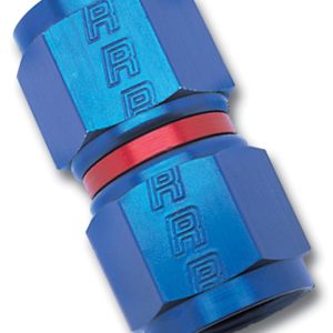 Russell Performance Coupler Fitting, -12 AN Female, Straight, Aluminum, Red/Blue, Single – 640030