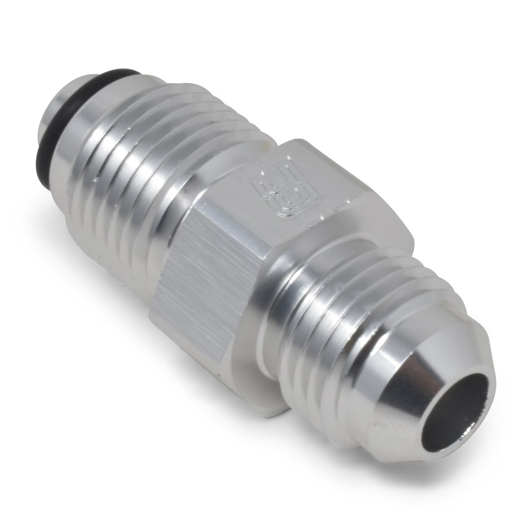 Russell Performance Power Steering Hose Adapter Fitting, Powerflex, -6 AN Male to 9/16-18 Inch O-Ring Seal, Anodized, Clear, Aluminum, Single – 648020