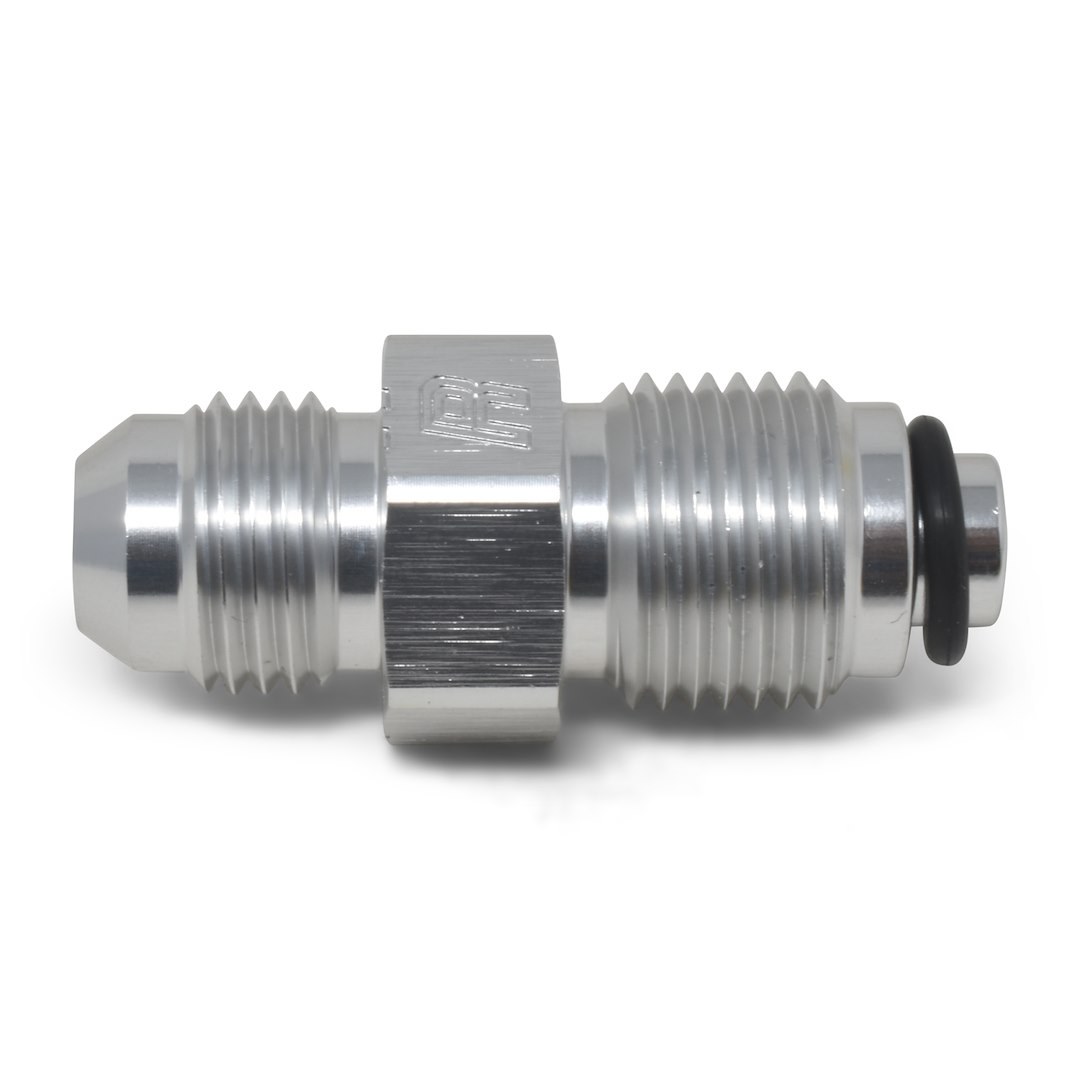 Russell Performance Power Steering Hose Adapter Fitting, Powerflex, -6 AN Male to 5/8-18 Inch O-Ring Seal, Anodized, Clear, Aluminum, Single – 648030