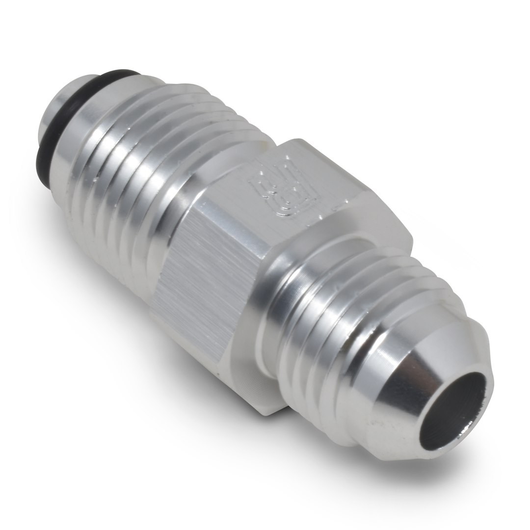Russell Performance Power Steering Hose Adapter Fitting, Powerflex, -6 AN Male to 5/8-18 Inch O-Ring Seal, Anodized, Clear, Aluminum, Single – 648030