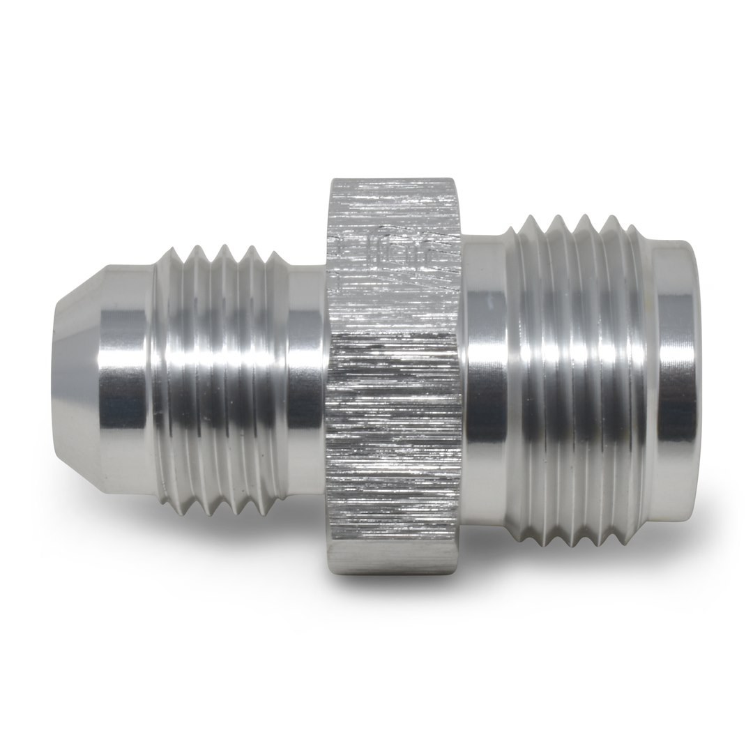 Russell Performance Power Steering Hose Adapter Fitting, Powerflex, -6 AN to 11/16-18 Inch Inverted Flare, Endurashine ™, Silver, Aluminum – 648050