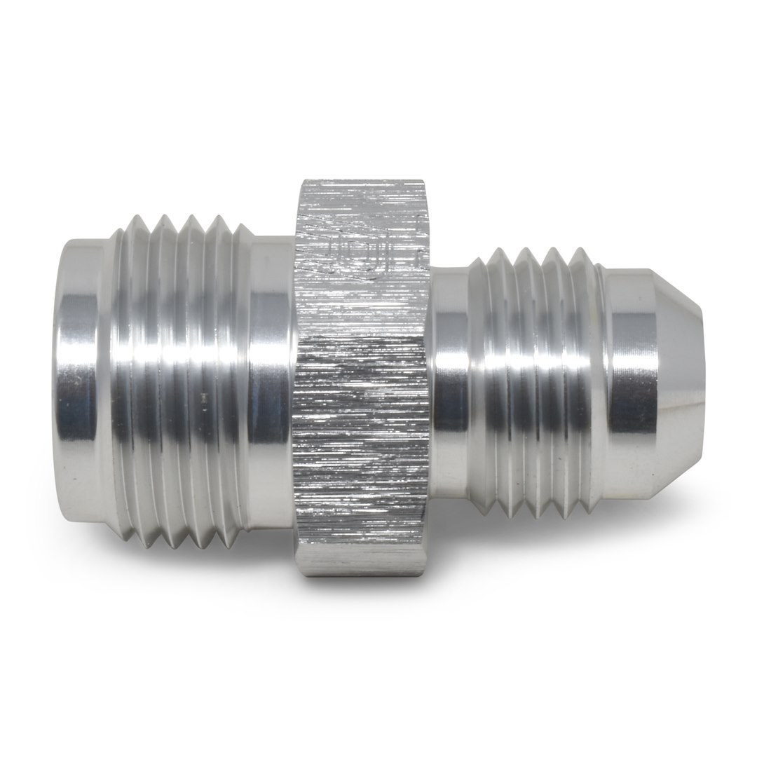 Russell Performance Power Steering Hose Adapter Fitting, Powerflex, -6 AN to 11/16-18 Inch Inverted Flare, Endurashine ™, Silver, Aluminum – 648050