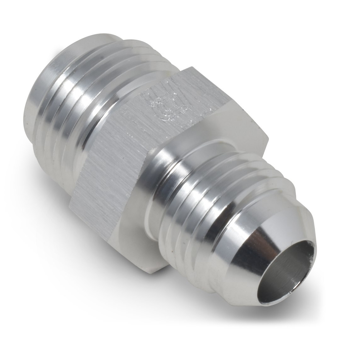 Russell Performance Power Steering Hose Adapter Fitting, Powerflex, -6 AN to 11/16-18 Inch Inverted Flare, Endurashine ™, Silver, Aluminum – 648050