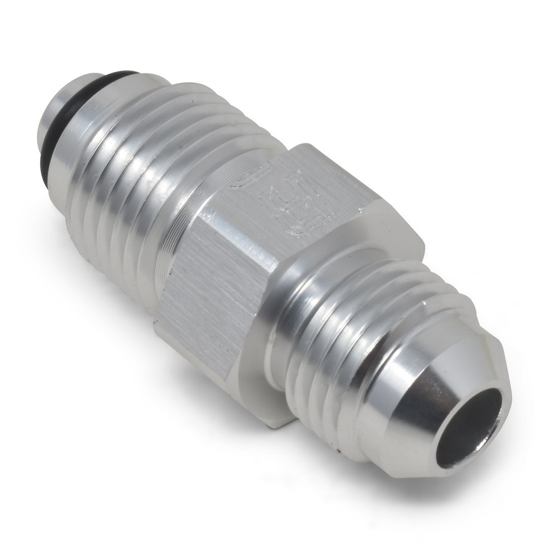 Russell Performance Power Steering Hose Adapter Fitting, Powerflex, -6 AN to 14 Millimeter X 1.5 O-Ring Seal, Endurashine ™, Silver, Aluminum – 648070