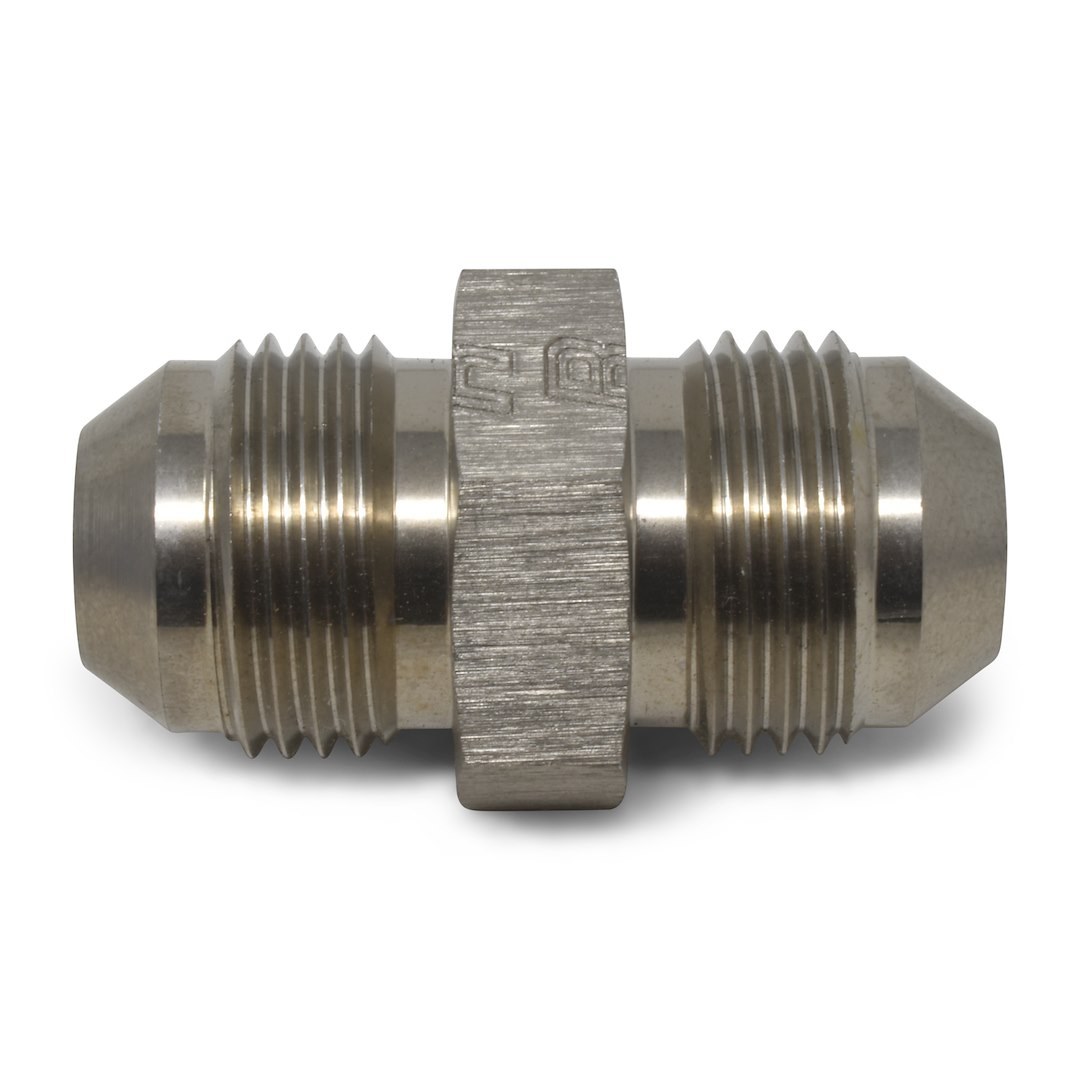 Russell Performance Coupler Fitting, -6 AN Male, Straight, Aluminum, Endurashine ™ Silver, Single – 660351