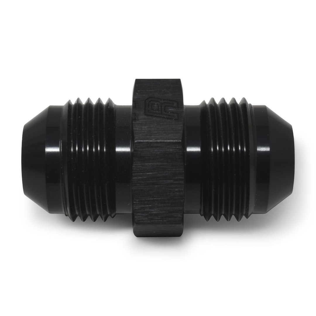 Russell Performance Coupler Fitting, -8 AN Male, Straight, Aluminum, Black, Single – 660363