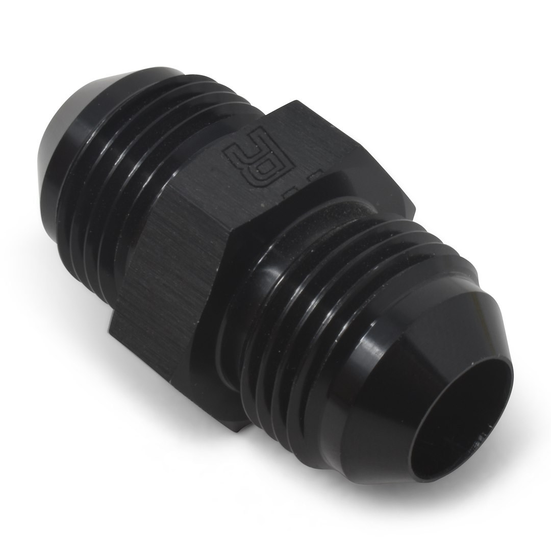 Russell Performance Coupler Fitting, -8 AN Male, Straight, Aluminum, Black, Single – 660363