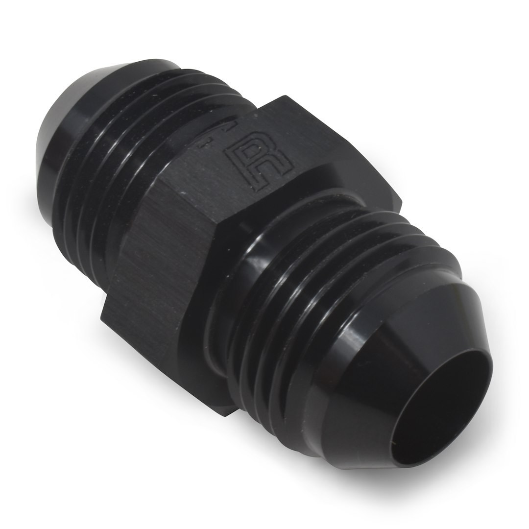 Russell Performance Coupler Fitting, -8 AN Male, Straight, Aluminum, Black, Single – 660363