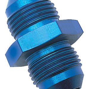 Russell Performance Coupler Fitting, -12 AN Male, Straight, Aluminum, Blue, Single – 660380